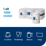 Tork Aftrringspapir Standard, M2 Centerfeed rulle, hvid (6 ruller) - 100134