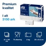 Tork Xpress Soft Multifold hndkldeark, H2, 2 lags, Hvid (21 x 150 ark) - 100289
