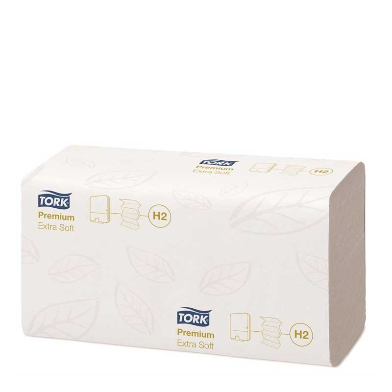 Tork Xpress Premium Extra Soft Multifold Håndklædeark, H2, 2 lags, Hvid (21 x 100 ark) - 100297