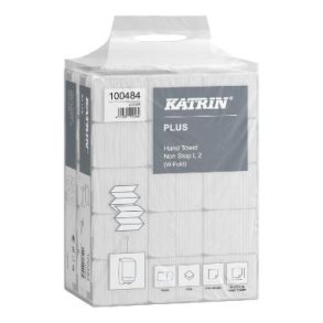 H�ndkl�deark, Katrin Plus Non-stop, W-Fold 2-lags, L32xB20.3xD8cm, Nyfiber Hvid, 1995ark