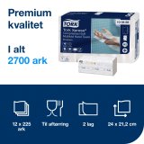Tork Xpress Soft Multifold Hndkldeark Komprimerede, Hvide H2, Premium, Z-fold, 12 x 225 ark