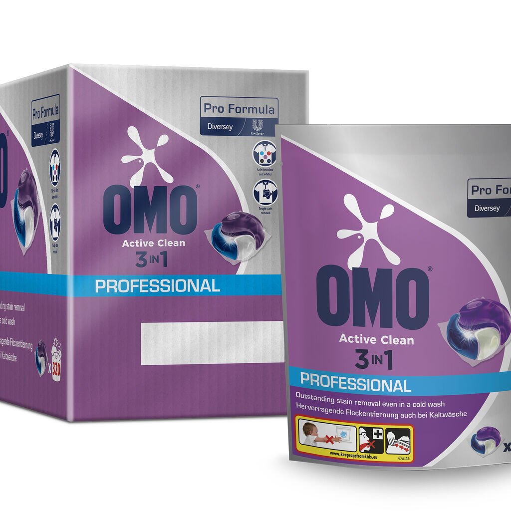 Omo Pro Formula Active Clean 3in1 Vaskekapsler 80 stk.