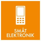 Piktogram til affaldssortering, Klistermrke, 12 x 12 cm