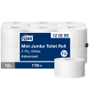 Tork Toiletpapir T2, Jumbo Mini, 12 ruller - 120280
