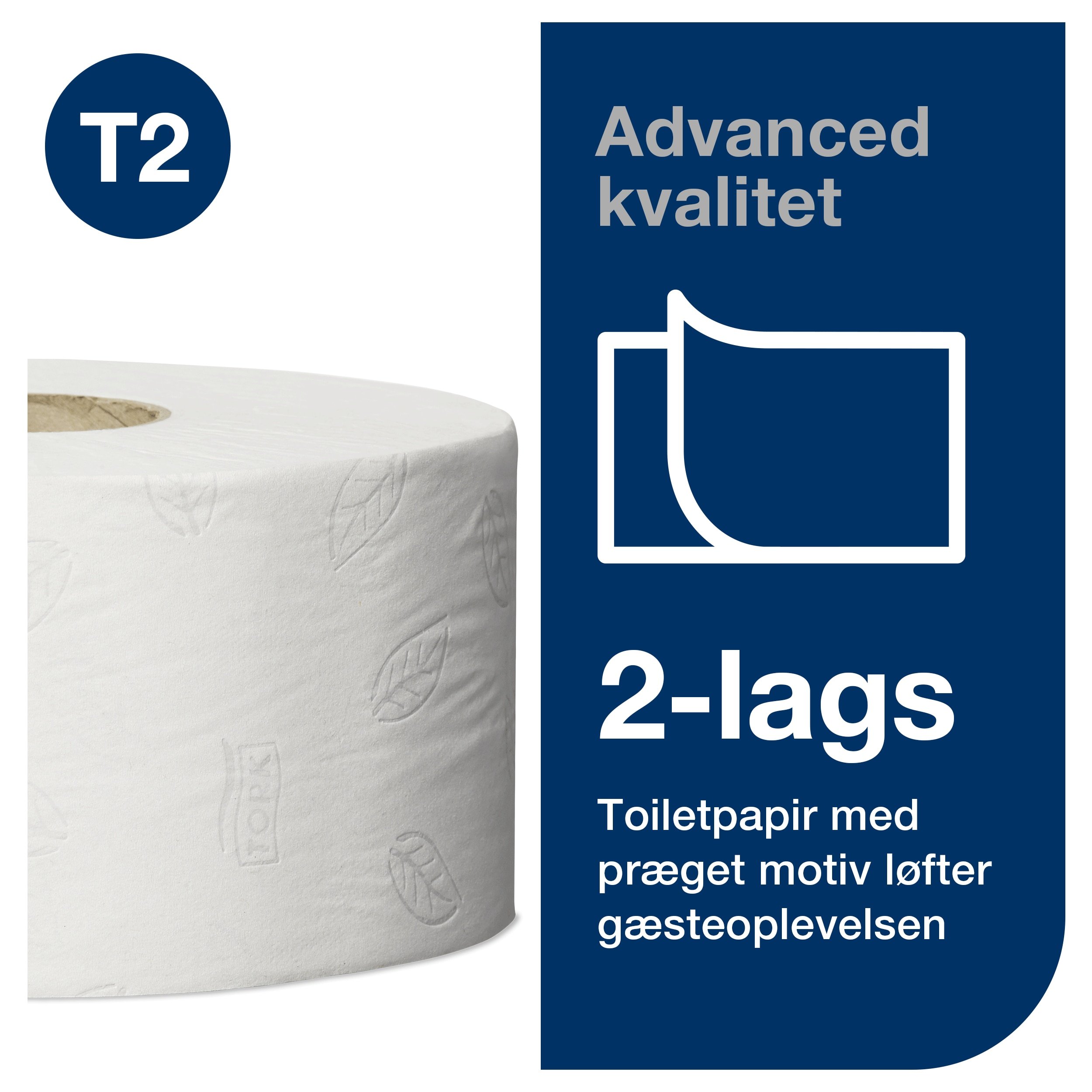 Tork Toiletpapir T2, Jumbo Mini, 12 ruller - 120280