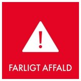 Piktogram til affaldssortering, Klistermrke, 12 x 12 cm