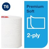 Toiletpapir Tork Premium Compact T6, 2-lags, hvid, 90 meter (27 ruller) 127520