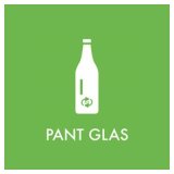 Piktogram til affaldssortering, Klistermrke, 12 x 12 cm