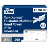 Tork Xpress Flushable Multifold Hndkldeark, H2, Hvid (21 x 200 ark) - 129089