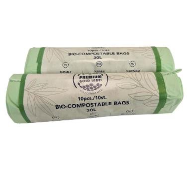 Spandepose 30liter 50x60 15my Komposterbar Standard Gr�n 10stk./rl.