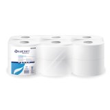 Lucart Toiletpapir Jumbo Mini Strong 150, B8.5cmxL150m, 2-lags m. Hylse Hvid Nyfiber, 12 rl.