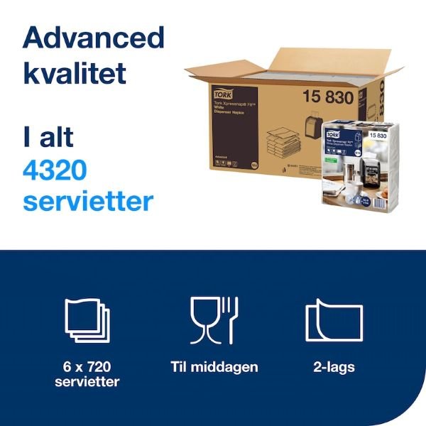 Tork Xpressnap Fit� Serviet, Hvid N14