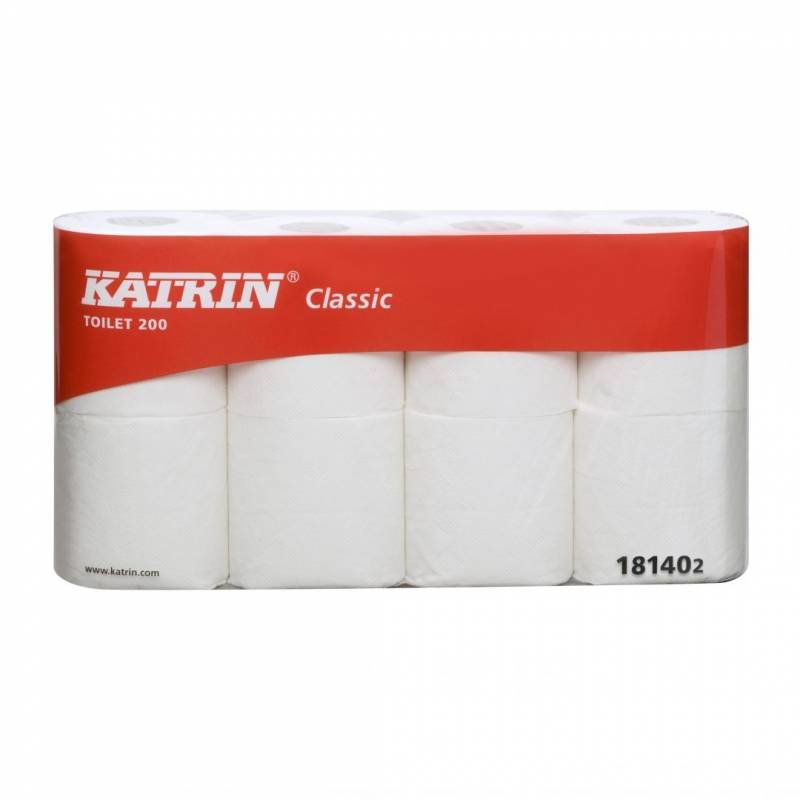 Katrin Classic 200 Toiletpapir 2-lags hvid 25m (64 ruller)