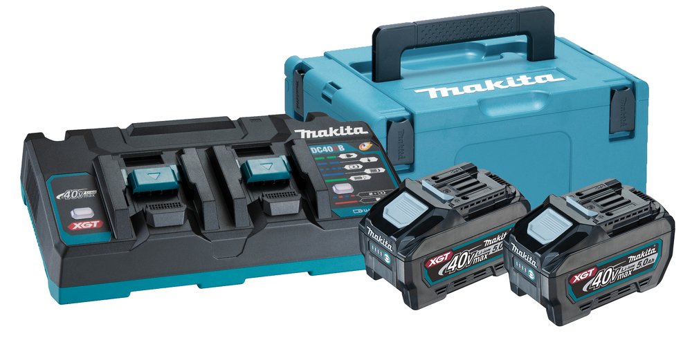Makita Batteripakke 2 x BL4050F + DC40RB i kuffert