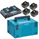 Makita Batteripakke - 4 stk. 5.0AH + 18V Dobbeltlader