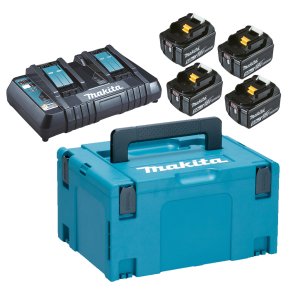 Makita Batteripakke - 4 stk. 5.0AH + 18V Dobbeltlader