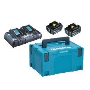 Makita Batteripakke - 2 stk. 5.0AH + 18V Dobbeltlader