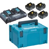 Makita Batteripakke - 4 stk. 6.0AH + 18V Dobbeltlader