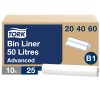 Tork Affaldspose 50l transparent - 10 ruller - til B1 skraldespand