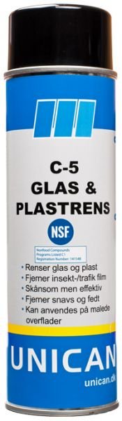 C-5 Glas & Plastikrens, 500ml