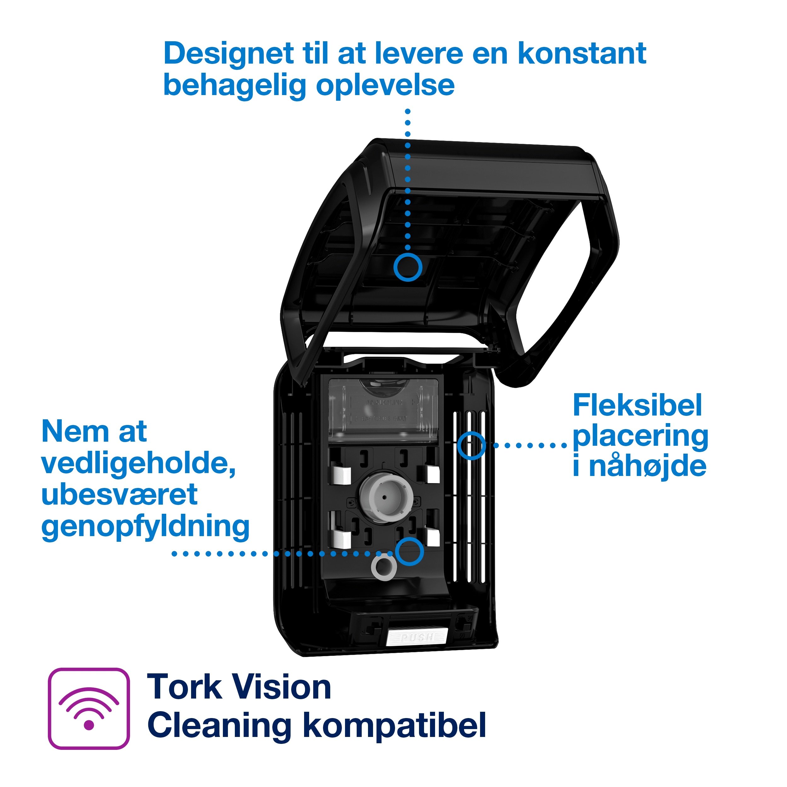 Tork Dispenser Constant Airfreshener Sort A3, Elevation Serien, 256011
