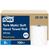 Tork Matic Soft Hndkldeark p rulle - H1 Premium, hvid (6 ruller) - 290016