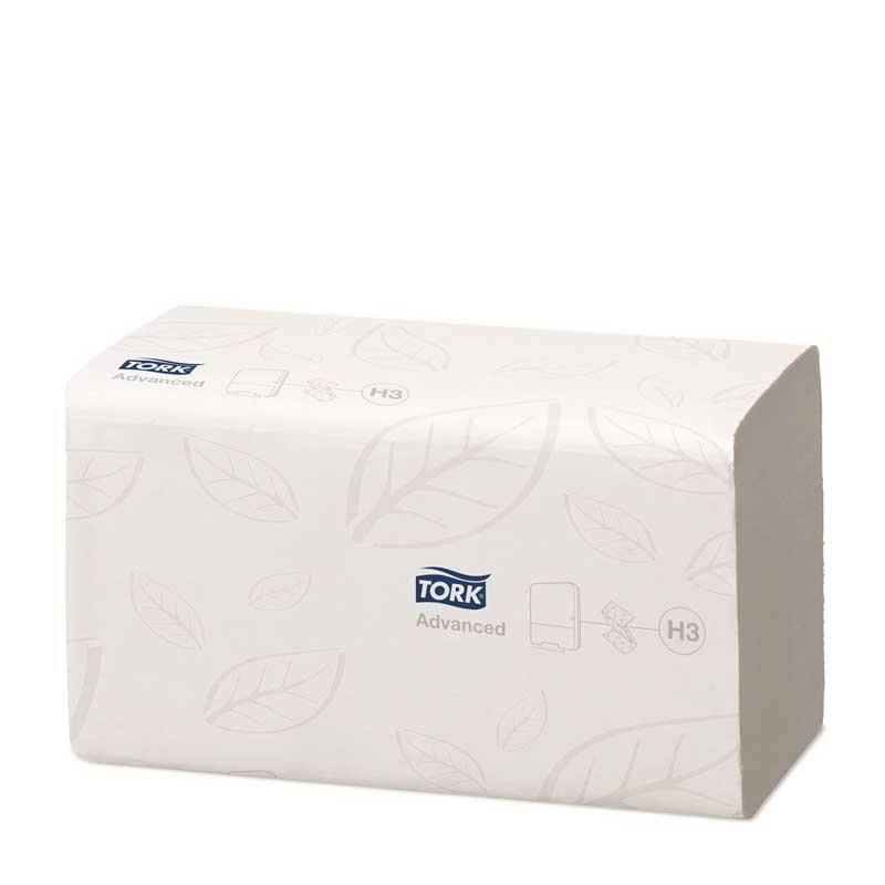 Tork Soft Singlefold Håndklædeark, H3, 2 lags, hvid (15 x 250 ark) - 290163