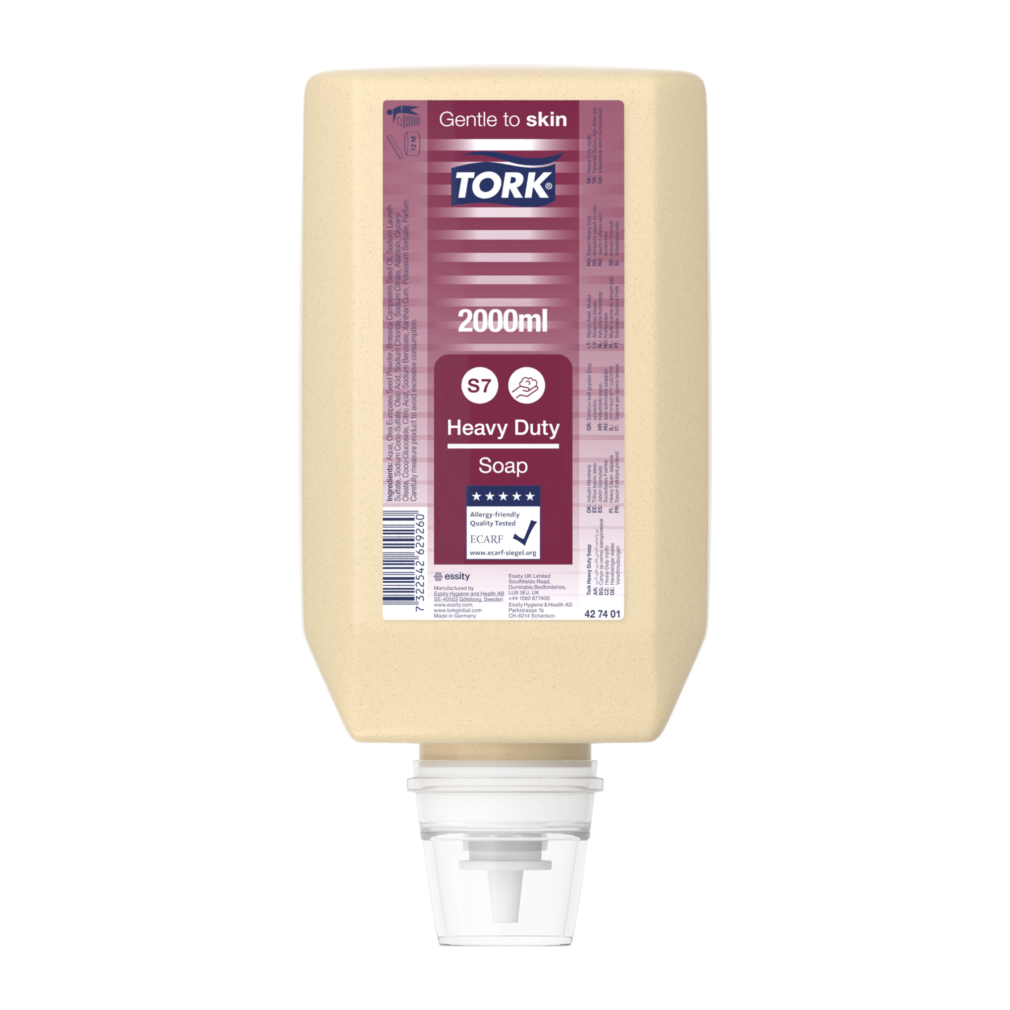 Tork H�ndrens S7, Sk�nsom mod Huden, 6 x 2000 ml, 427401