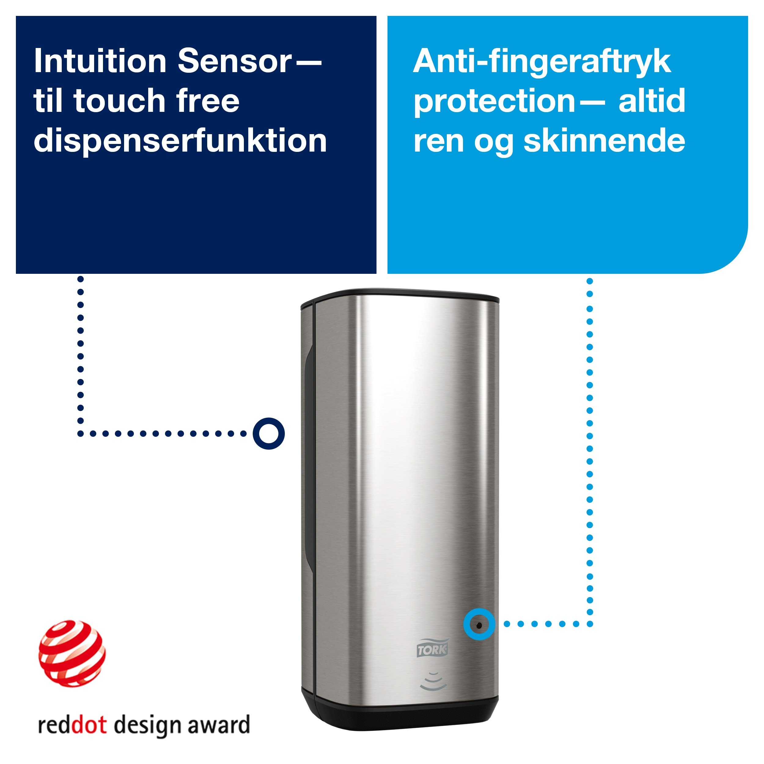Tork Dispenser skumsbe touch free, S4 Rustfrit stl - 460009