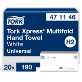 Tork Xpress H2 Hndkldeark, hvid multifold (20x190ark) 471146