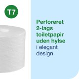 TORK Toiletpapir T7 2-lag 94,3m 24 rl u. hylse (Compact) - 472630