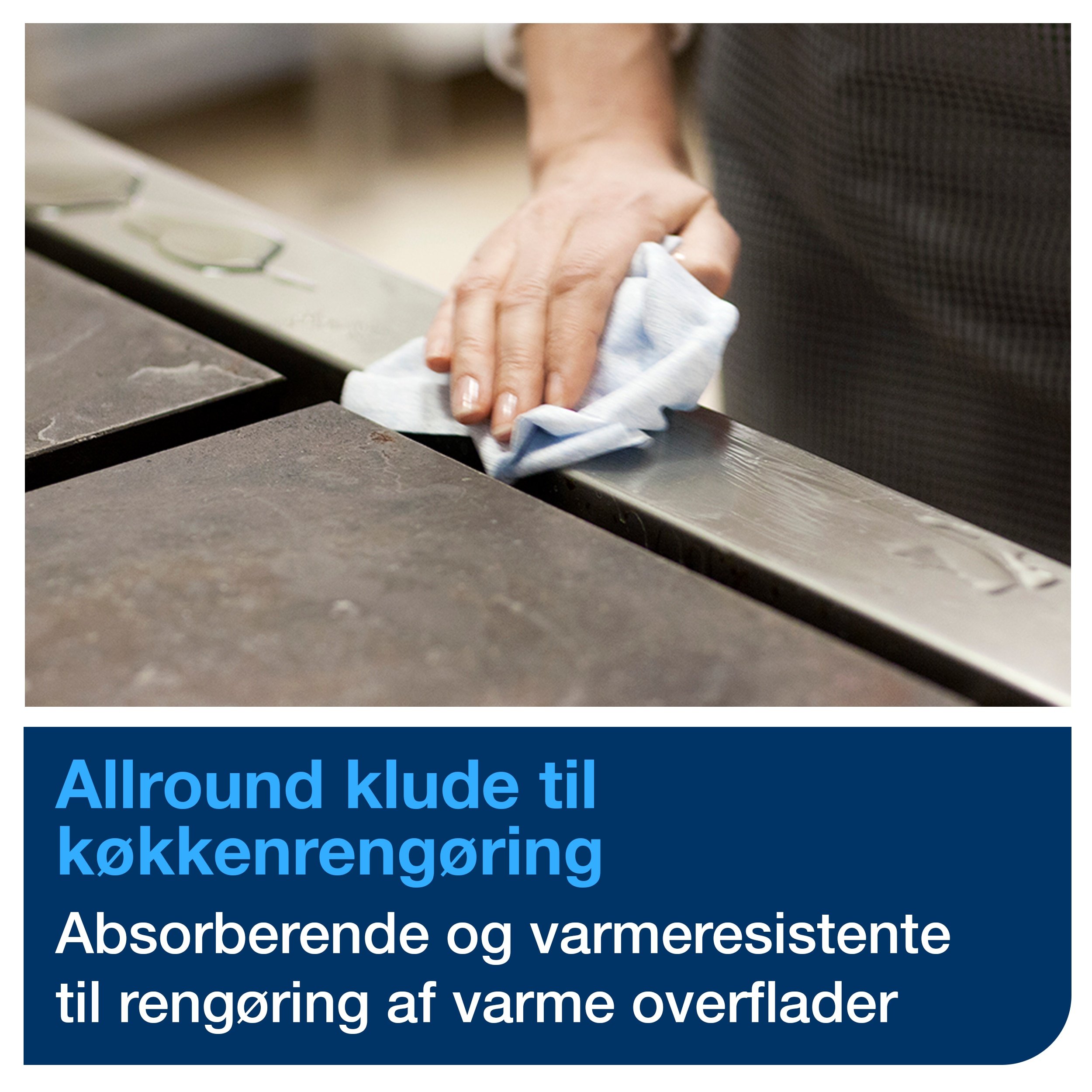 Tork Aftrringsklud, Kkken 1-lag 415x355 mm Non-Wowen(4 x 75stk) 473179