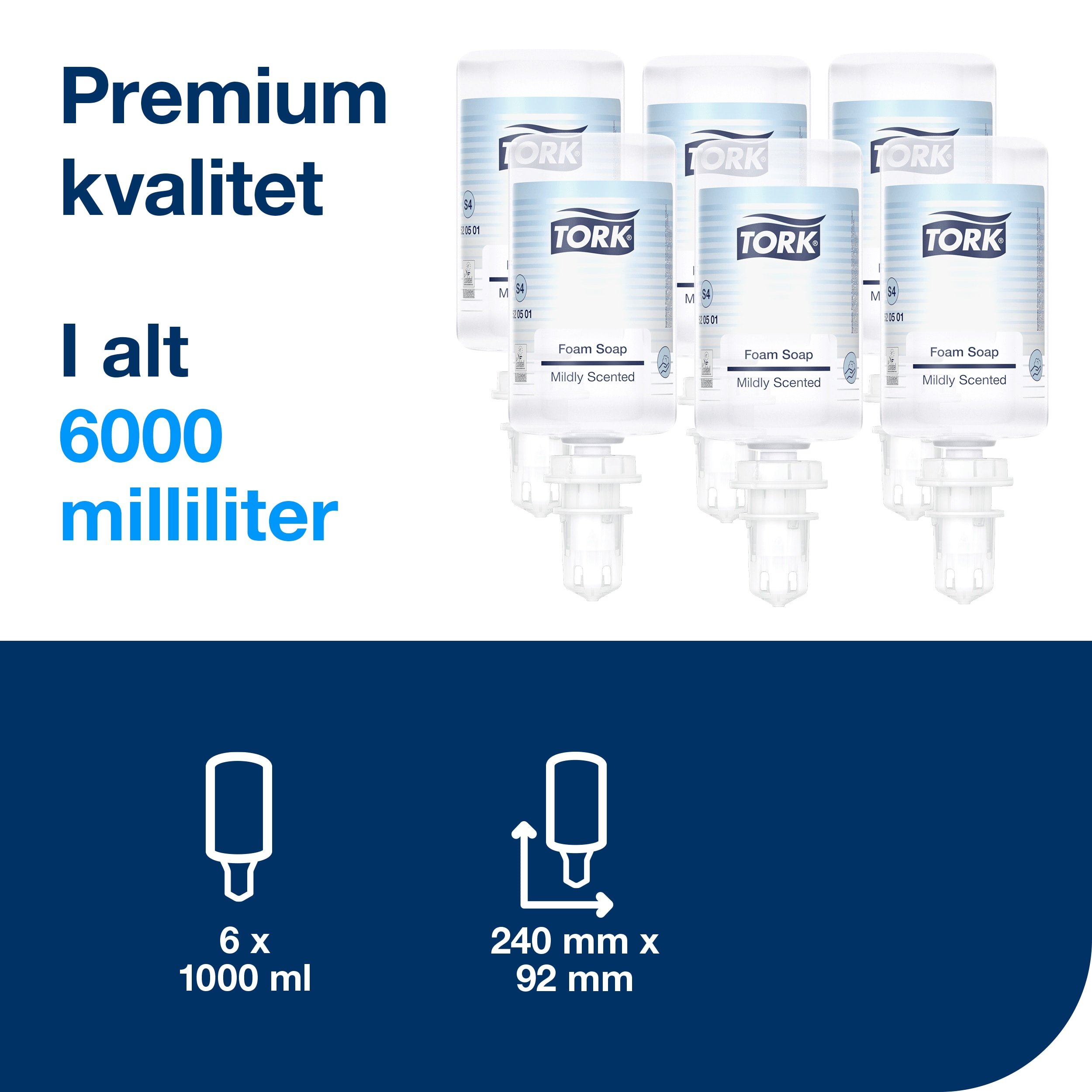 Tork Mild skumsbe - 1 liter S4 - 520501