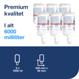 Tork Antimikrobiel Skumsbe Transparent S4, Forseglet refill, 6 x 1000ml, 520855