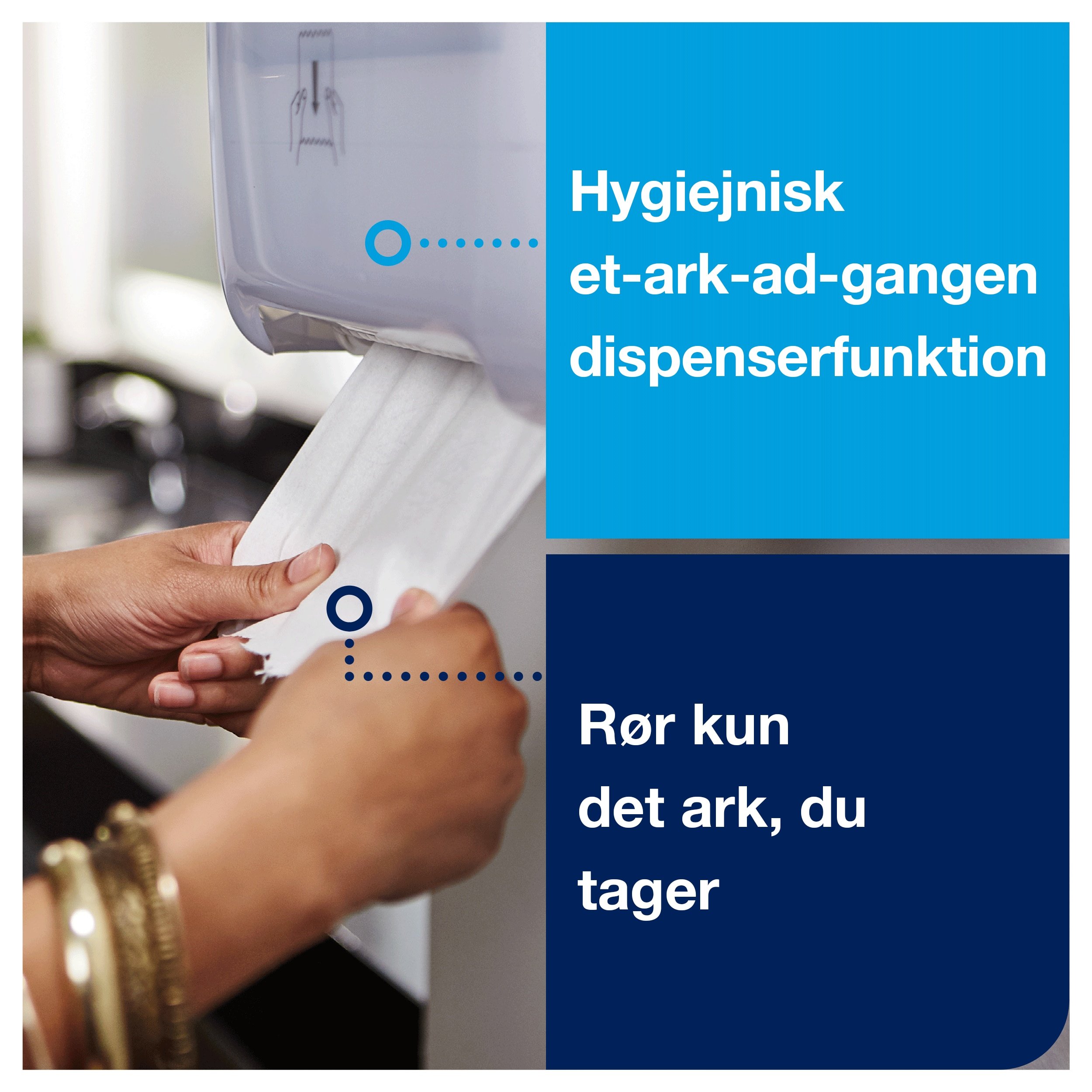 Tork Matic hndklderulle dispenser, H1, Hvid plast - 551000