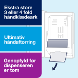 Tork dispenser H2 - stor til hndkldeark, Sort - 552008