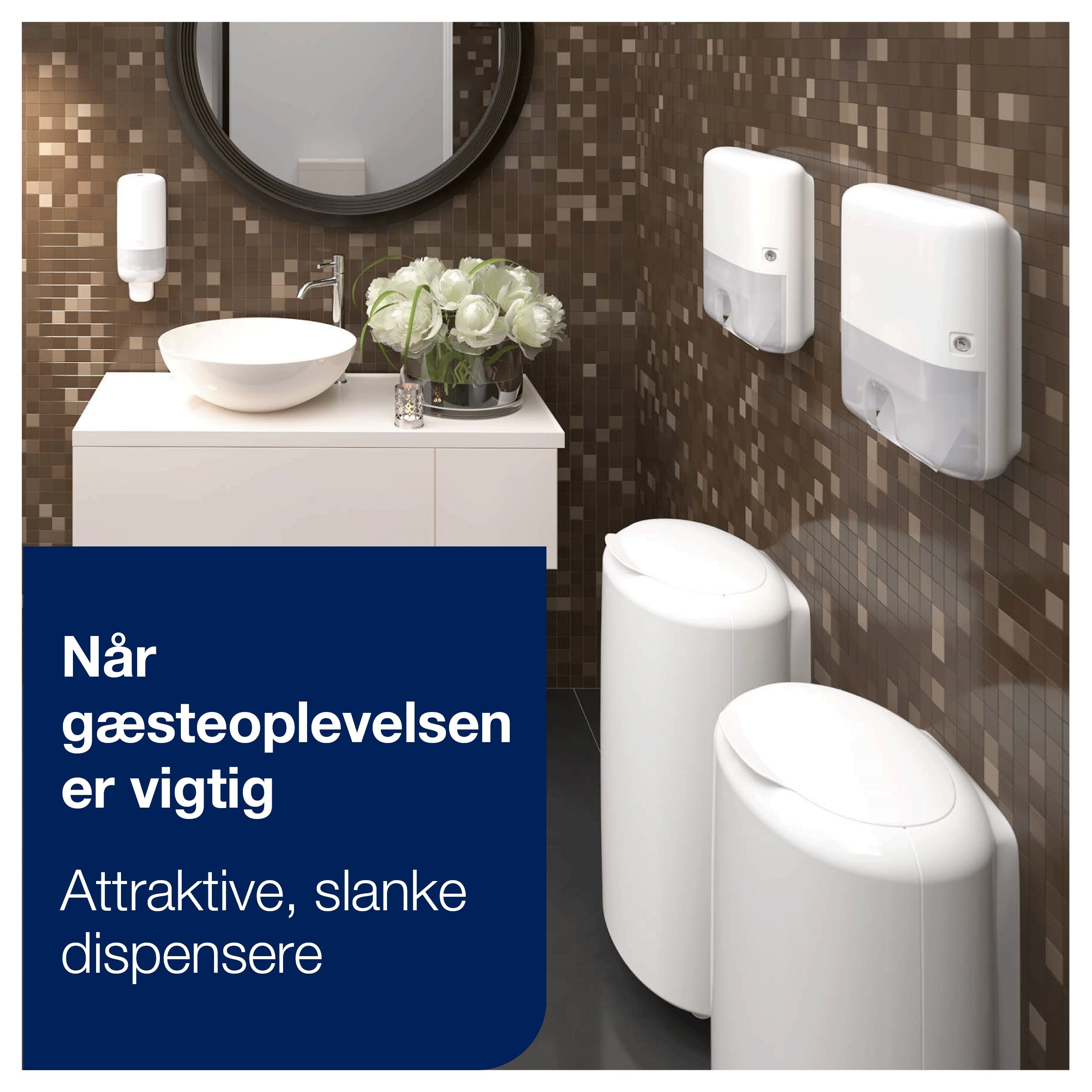 Tork dispenser hndark. H2, mini, Hvid - 552100