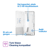 Tork H5 PeakServe Dispenser Continuous Hndkldeark, Elevation Serien, Hvid