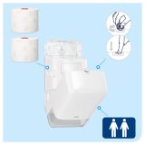 Tork dispenser til Compact toiletpapir, T6, Hvid Plast - 557500