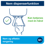 Tork dispenser hndklderulle, M1 mini, Hvid plast - 558000