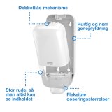 Tork S4 Dispenser Sbe og Hnddesinfektion, Skum, Flydende og Gel Refills, Hvid