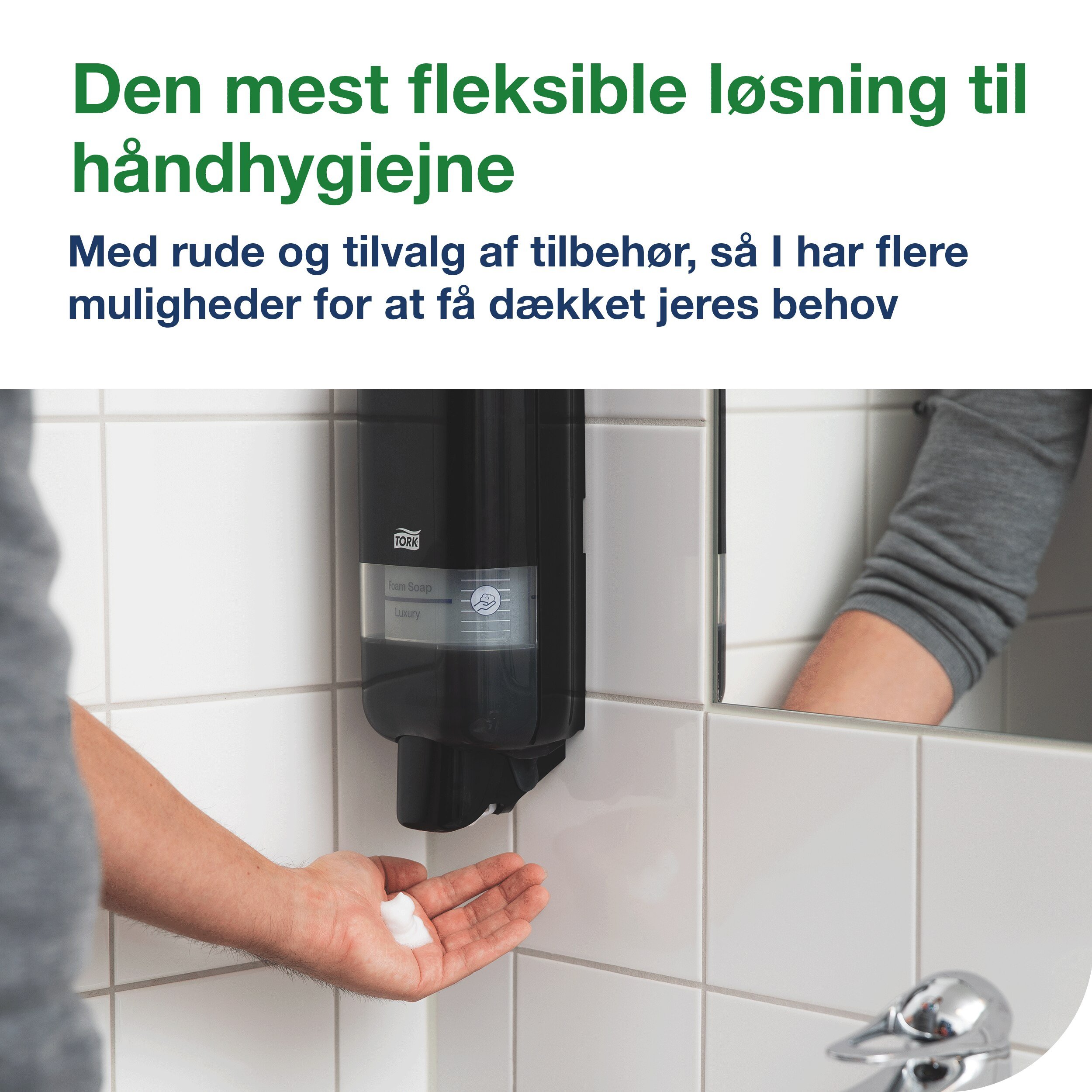 Tork S4 Dispenser Sbe og Hnddesinfektion, Skum, Flydende og Gel Refills, Sort