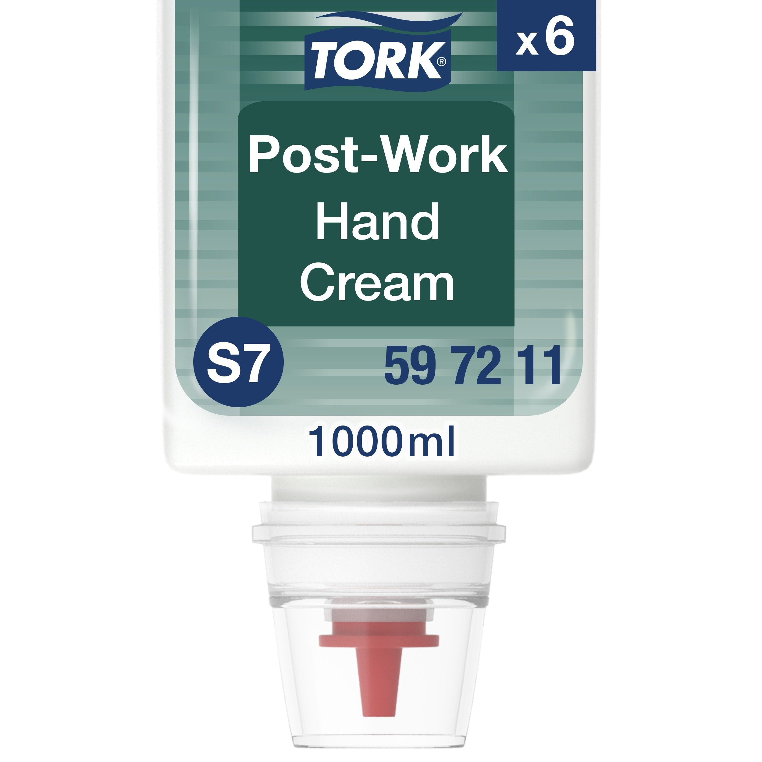Tork Industri Post-Work H�ndcreme S7, Sk�nsom mod Huden, 6 x 1000 ml, 597211