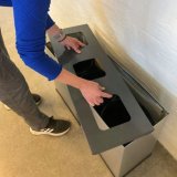 Affaldssortering-station - mini med 3 spande.