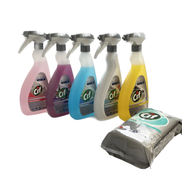 Cif rengøringspakke - Pro Formula Cleaning Kit - Rengøringsmidler - Total  Rent.dk