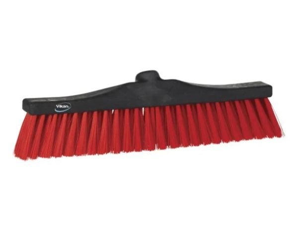 Vikan Flisekost r�d/sort medium 44 cm