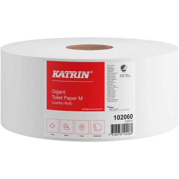 Katrin Toiletpapir Jumbo Midi 1 lag, 435m