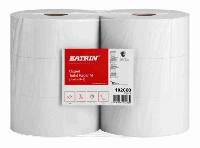 Katrin Toiletpapir Jumbo Midi 1 lag, 435m