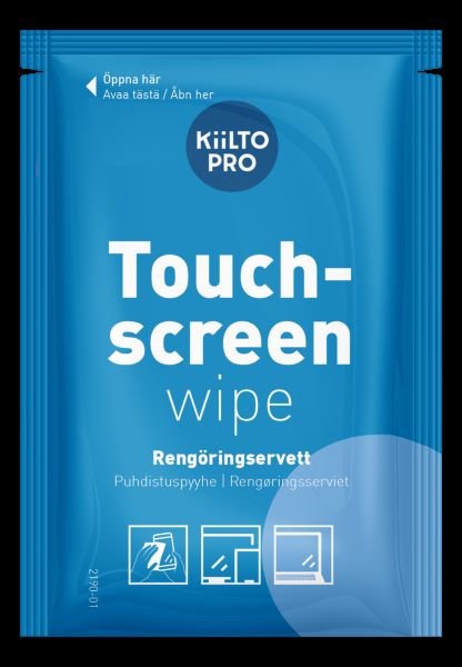 Kiilto Pro Touchscreen Wipes. 19x17 cm - 1 stk.