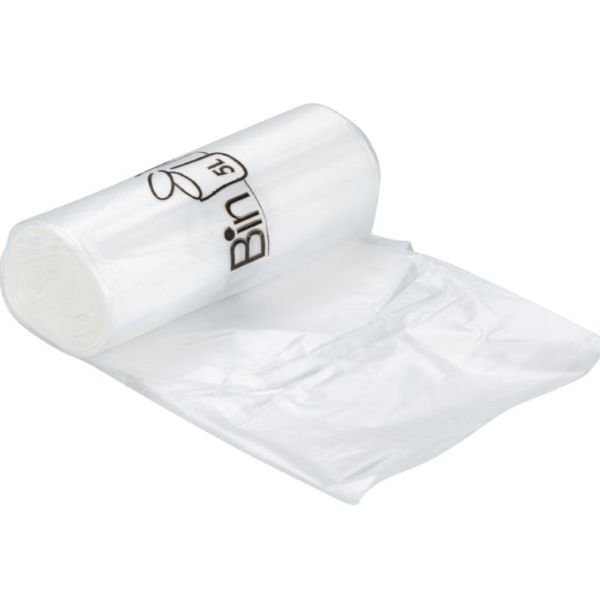 LD Plastpose,med stjernebund, Bin-Line, 34x39cm, 5 l, klar, LLDPE/virgin